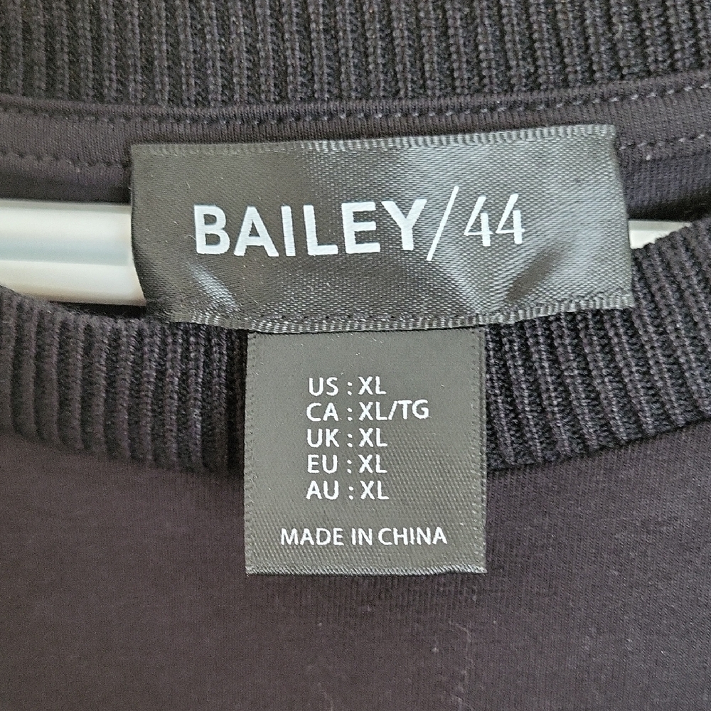 Bailey 44 Black Asymmetrical Hem Midi Dress - Picture 2 of 6